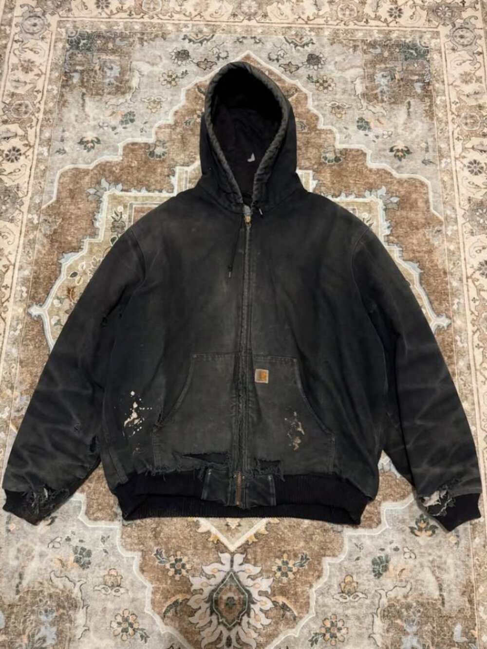 Carhartt Men's Thrashed J140 "BLK" Active Jacket (2XL-T)
